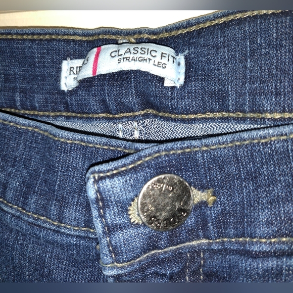 LEE Riders Denim Jeans Dark Blue STRETCH New NWT Women's 14 Straight Leg - Picture 4 of 8